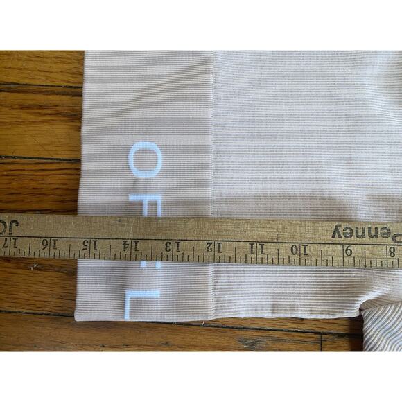 Aerie Top Womens L Pink Offline Seamless Sidewalk Crop T-Shirt Rib Knit Solid - Picture 6 of 8